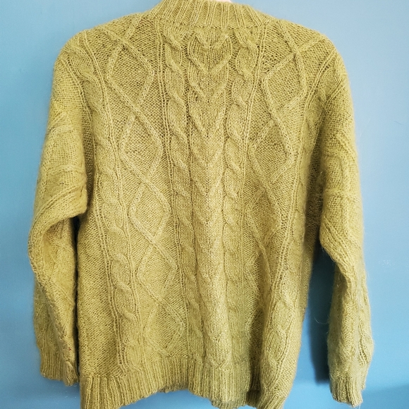Vintage mohair Limited Express apple green sweater small - Picture 6 of 7
